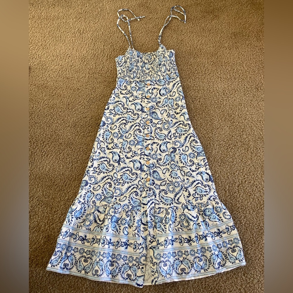Paisley midi dress